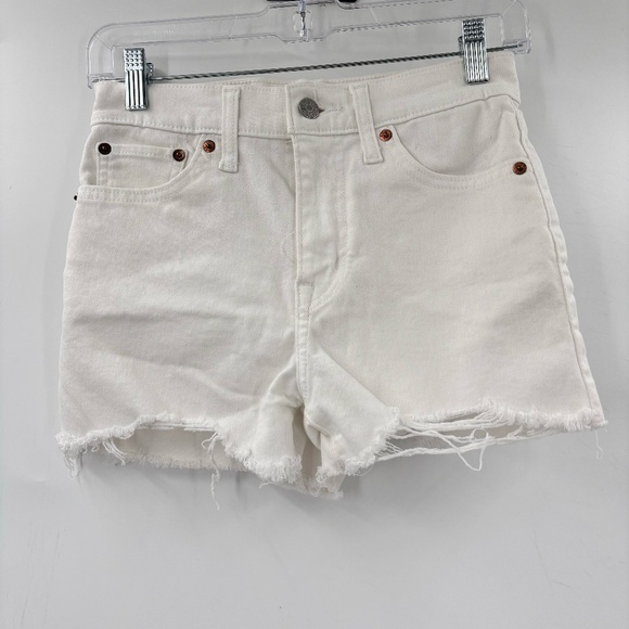 Levi's Pants - Levi's High Rise Denim Shorts White Size 25
